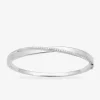 Jonc ouvrant argent 925‰ rhodié et oxydes de zirconium SO OR