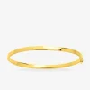 Jonc ouvrant fil rectangle 4 mm or jaune 750‰ SO OR