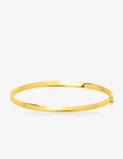 Jonc ouvrant fil rectangle 4 mm or jaune 750‰ SO OR