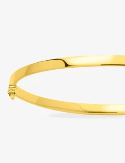 Jonc ouvrant fil rectangle 4 mm or jaune 750‰ SO OR