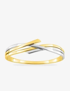 Jonc ouvrant plaqué or et rhodium SO OR