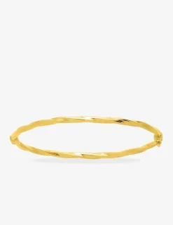 Jonc ouvrant torsadé or jaune 750 ‰ 3 mm SO OR