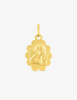 Médaille ange en or jaune 375 ‰ SO OR