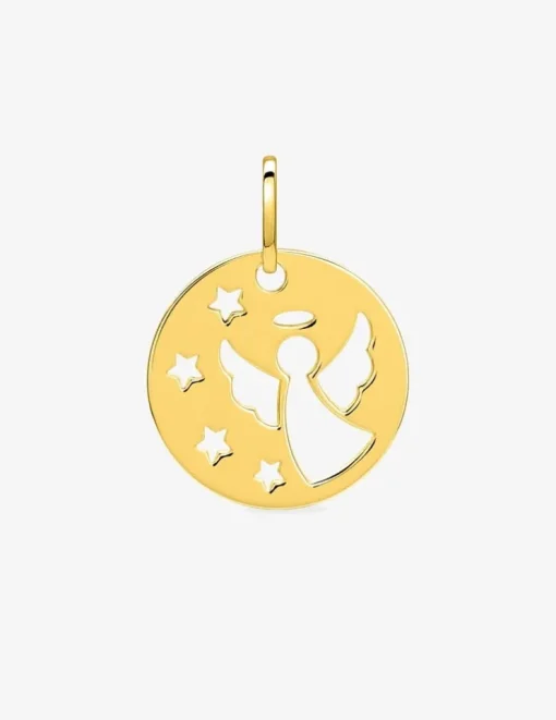 Médaille ange et étoiles en plaqué or SO OR
