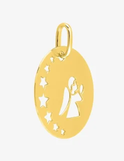 Médaille ange jeton en or jaune 375 ‰ SO OR