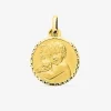 Médaille ange liseré diamanté or jaune 750‰ SO OR