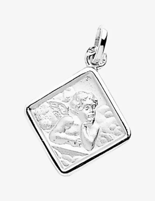 Médaille losange ange argent 925‰ rhodié SO OR