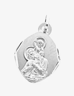 Médaille losange Saint Christophe argent 925‰ rhodié SO OR