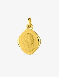 Médaille losange Vierge or jaune 750‰ SO OR