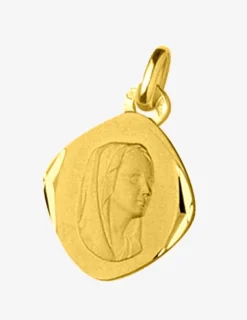 Médaille losange Vierge or jaune 750‰ SO OR