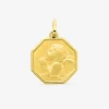 Médaille octogone ange or jaune 375‰ SO OR