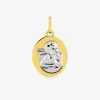 Médaille ovale ange plaqué or et rhodium SO OR