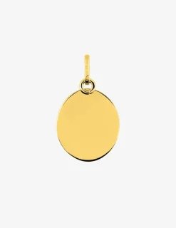 Médaille ovale ange plaqué or et rhodium SO OR
