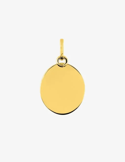 Médaille ovale ange plaqué or et rhodium SO OR