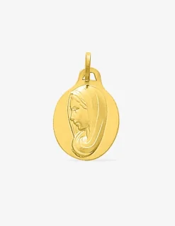 Médaille ovale Vierge or jaune 750‰ SO OR