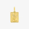 Médaille rectangle ange or jaune 375‰ SO OR