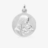 Médaille ronde Vierge à l'enfant argent 925‰ rhodié SO OR
