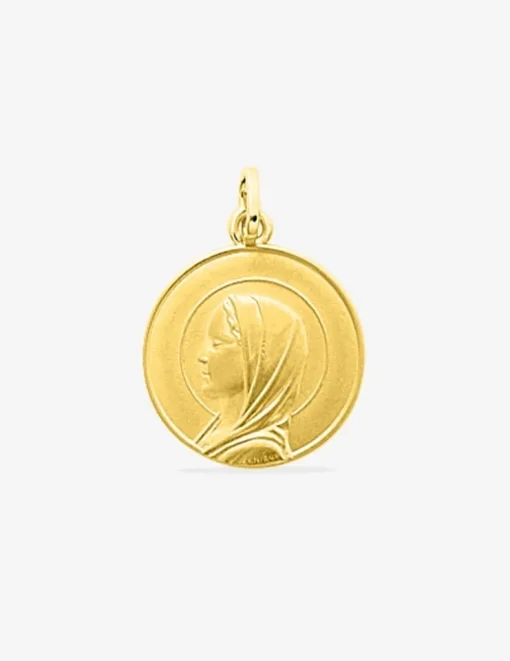 Médaille ronde Vierge or jaune 375‰ SO OR