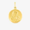 Médaille Vierge à l'enfant en or jaune 375 ‰ SO OR