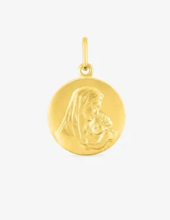 Médaille Vierge à l'enfant en or jaune 375 ‰ SO OR