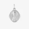 Médaille Vierge en or blanc 375 ‰ SO OR