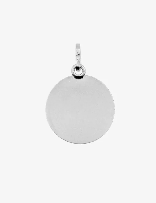 Médaille Vierge en or blanc 375 ‰ SO OR