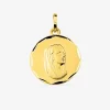 Médaille Vierge or jaune 375‰ liseré diamanté SO OR