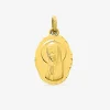 Médaille Vierge ovale plaqué or SO OR
