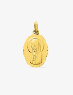 Médaille Vierge ovale plaqué or SO OR