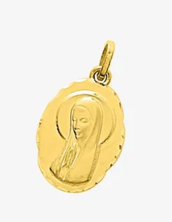 Médaille Vierge ovale plaqué or SO OR