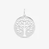 Pendentif 15 mm arbre de vie or blanc 375‰ SO OR