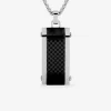 Pendentif acier CARGO et carbone SO OR
