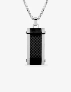 Pendentif acier CARGO et carbone SO OR
