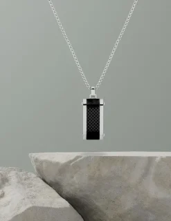 Pendentif acier CARGO et carbone SO OR