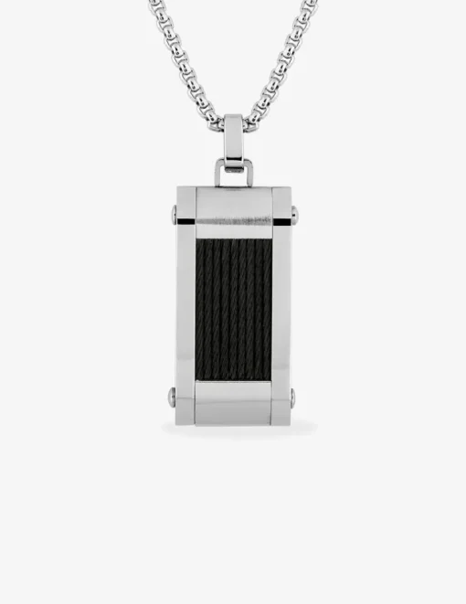 Pendentif acier CARGO et cable SO OR