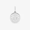 Pendentif argent 925 ‰ rhodié jeton papillon SO OR