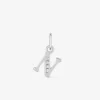 Pendentif argent 925 ‰ rhodié "N" avec oxydes de zirconium SO OR