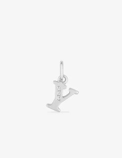 Pendentif argent 925 ‰ rhodié "Y" avec oxydes de zirconium SO OR