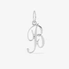 Pendentif argent 925 ‰ rhodié lettre "B" SO OR