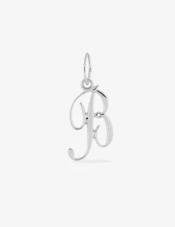 Pendentif argent 925 ‰ rhodié lettre "B" SO OR