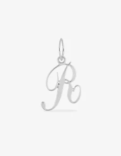 Pendentif argent 925 ‰ rhodié lettre "R" SO OR