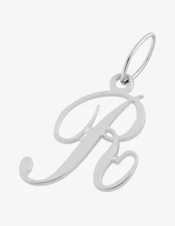 Pendentif argent 925 ‰ rhodié lettre "R" SO OR