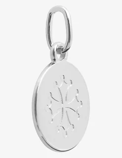 Pendentif argent 925‰ médaille motif régional gravé croix occitane SO OR