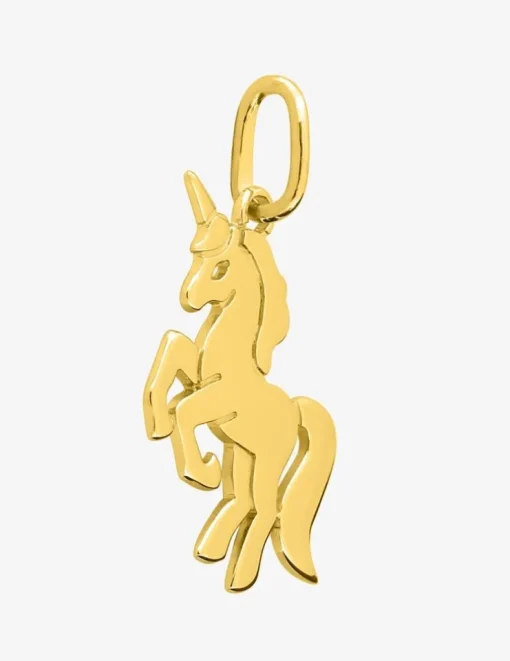 Pendentif breloque licorne en plaqué or SO OR