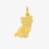 Pendentif chat or jaune 750 ‰ SO OR