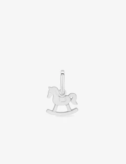 Pendentif cheval de bois en argent 925‰ rhodié SO OR