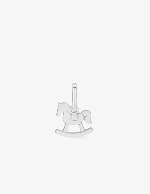 Pendentif cheval de bois en argent 925‰ rhodié SO OR