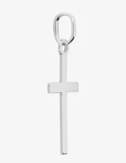 Pendentif croix 17 x 10 mm or blanc 375‰ SO OR