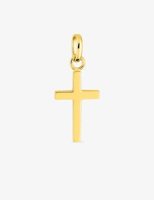 Pendentif croix 15 x 10 mm or jaune 375‰ SO OR