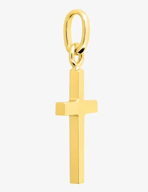 Pendentif croix 15 x 10 mm or jaune 375‰ SO OR